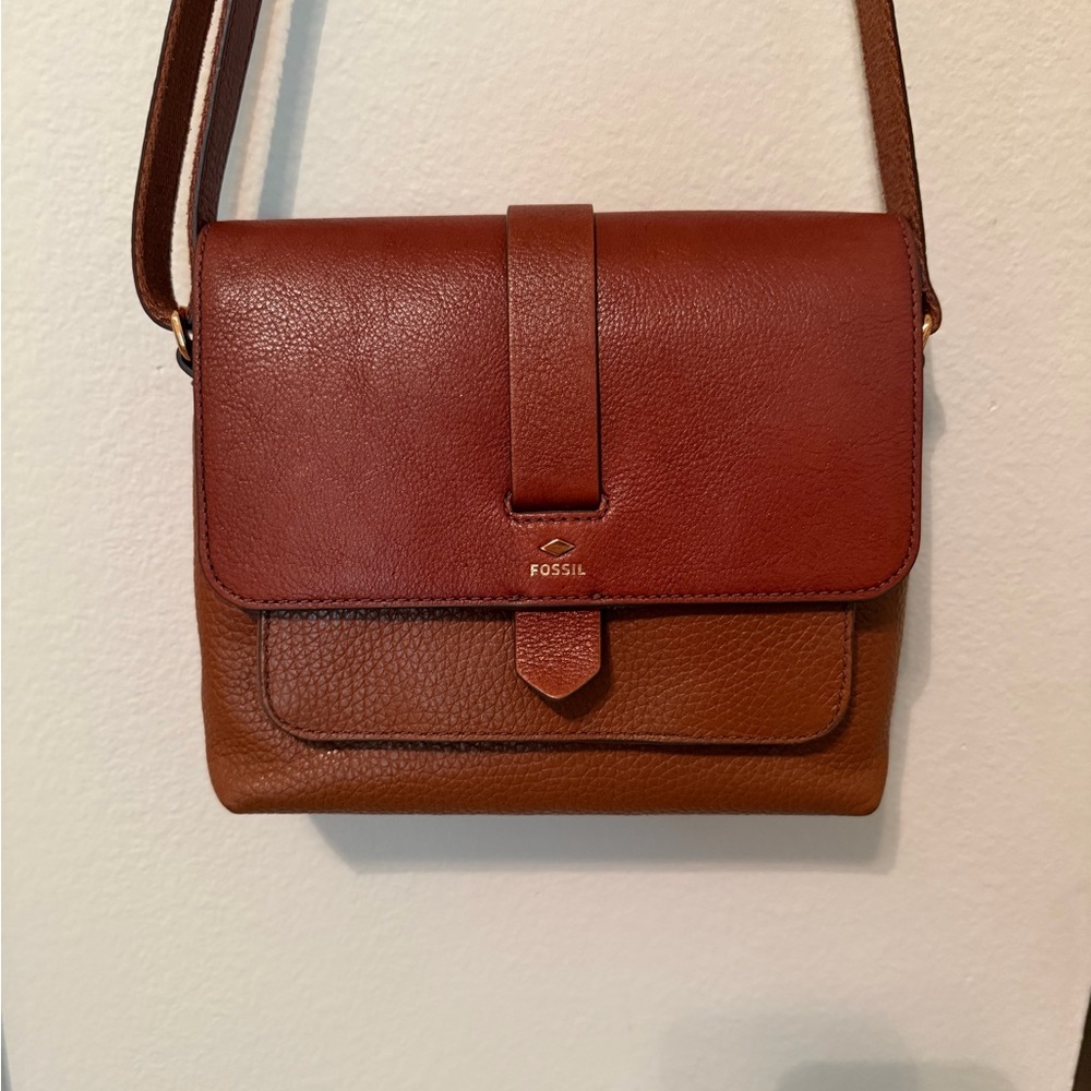Fossil Brown Leather Interior Bag